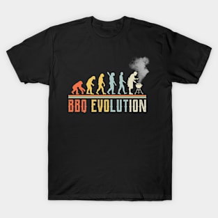 BBQ Evolution and Grill Lovers | Retro Vintage Distressed T-Shirt